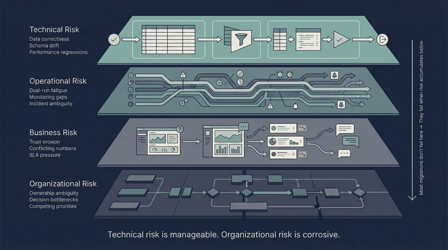 Cloud Migration Risk Layers Diagram