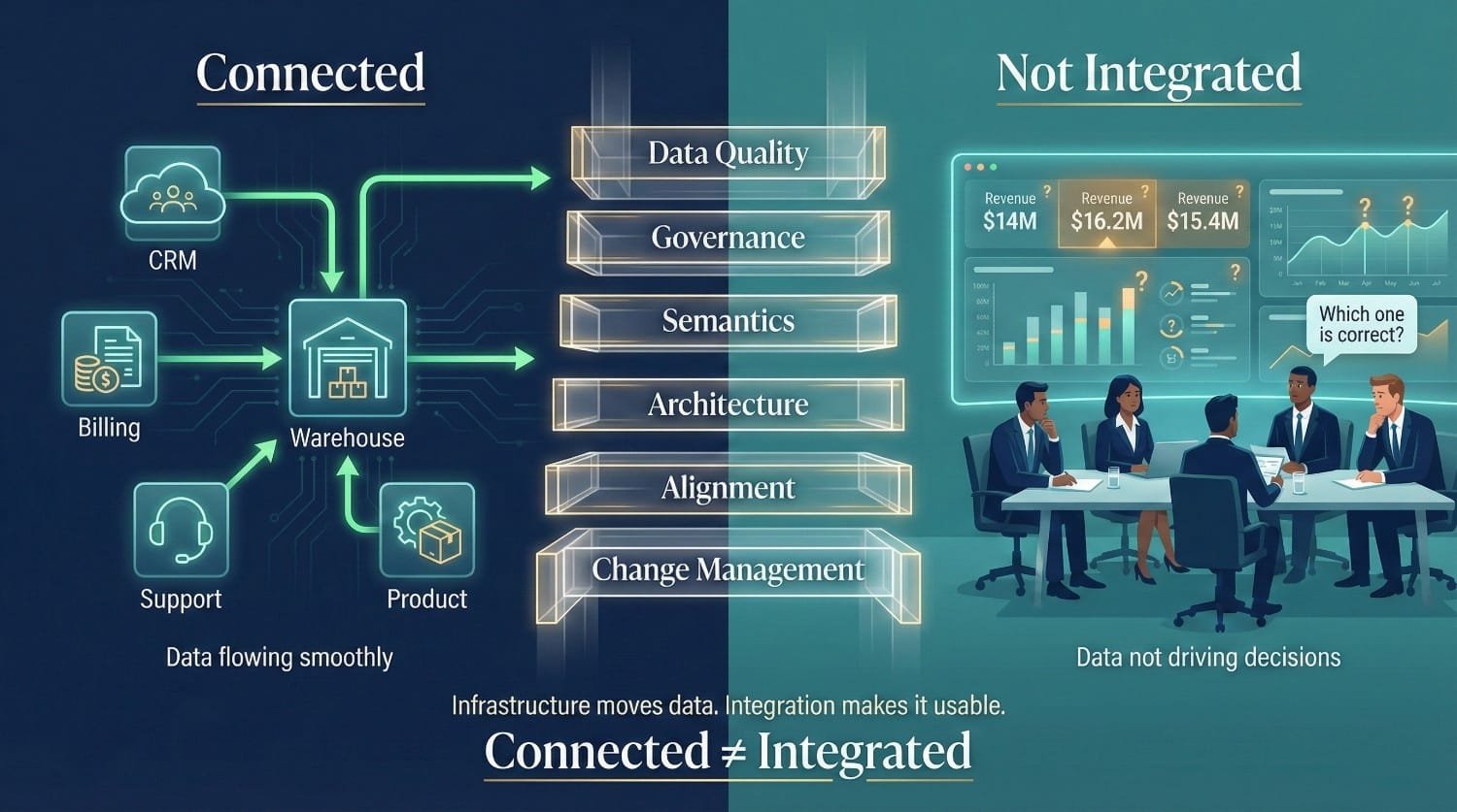 Connected Vs Integrated Data Comparison