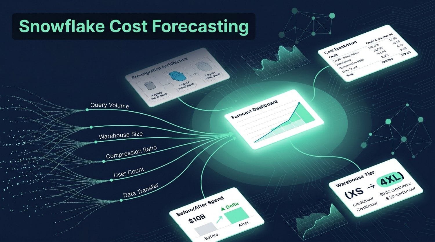 Snowflake Cost Forecasting: How to Model Spend Before Migration