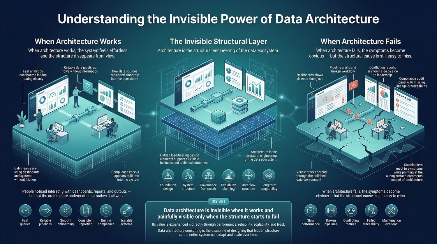 Data Architecture Success Vs Failure Infographic