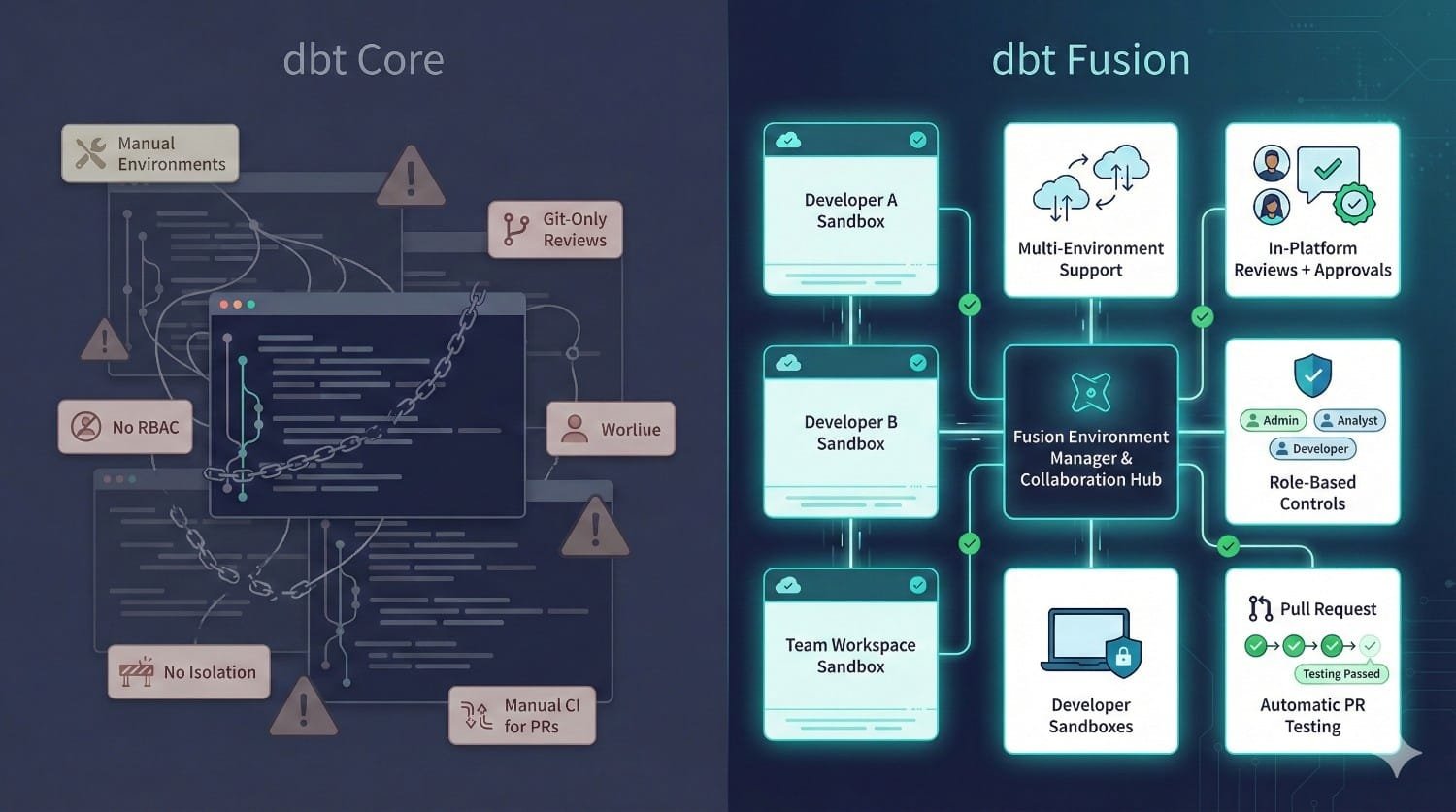 Dbt Core Vs Fusion Comparison Diagram 4