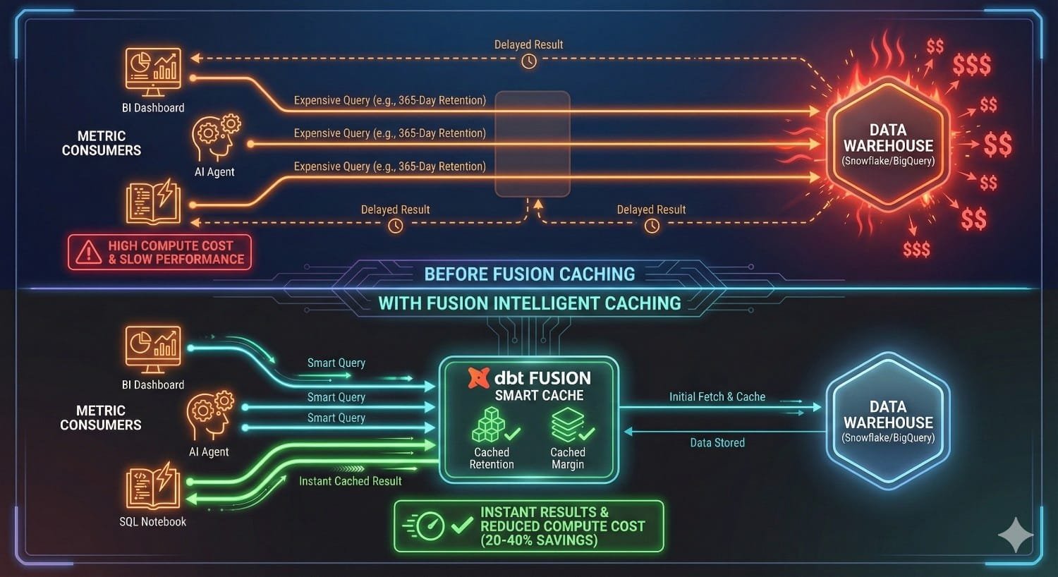 Dbt Fusion Caching Comparison Diagram