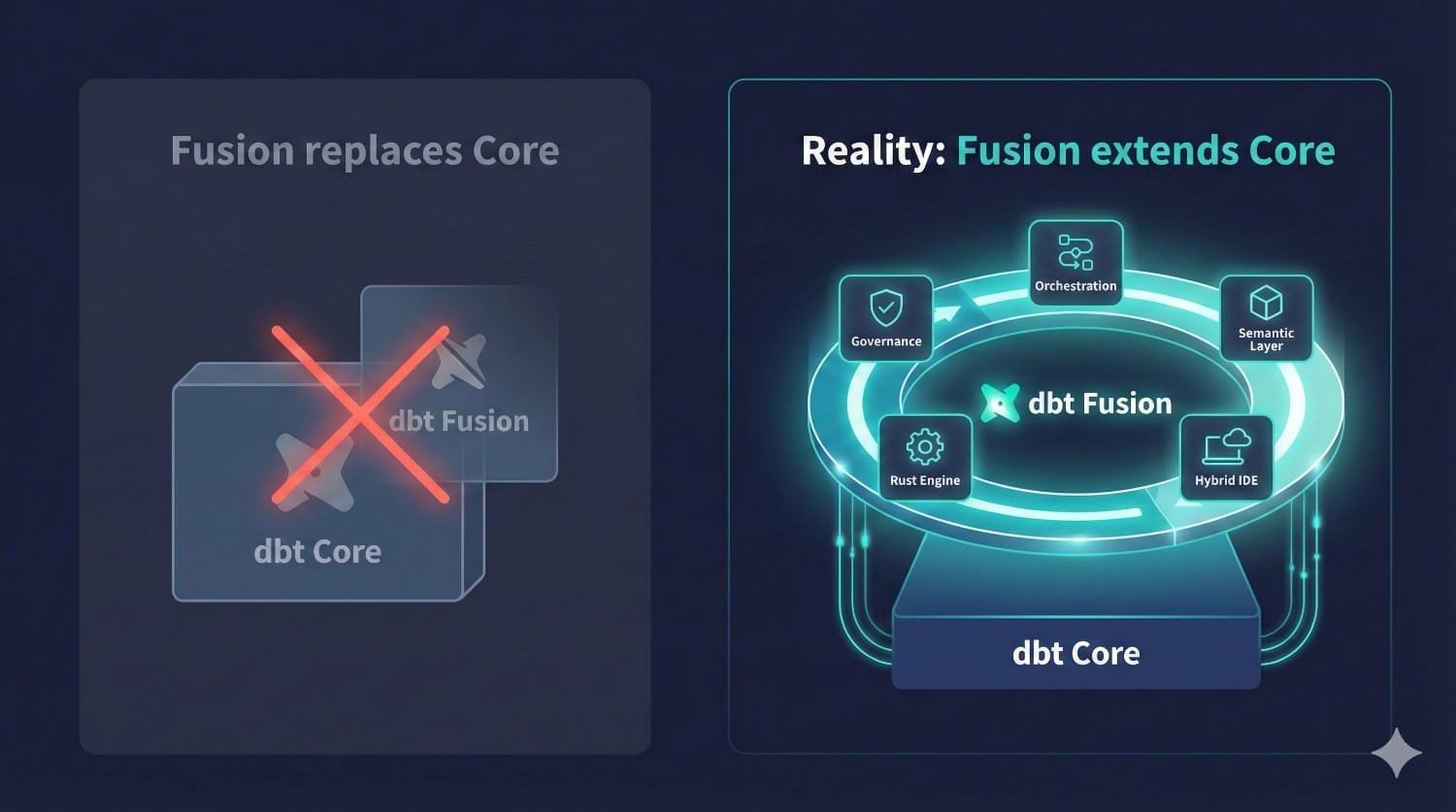Dbt Fusion Extends Core Diagram