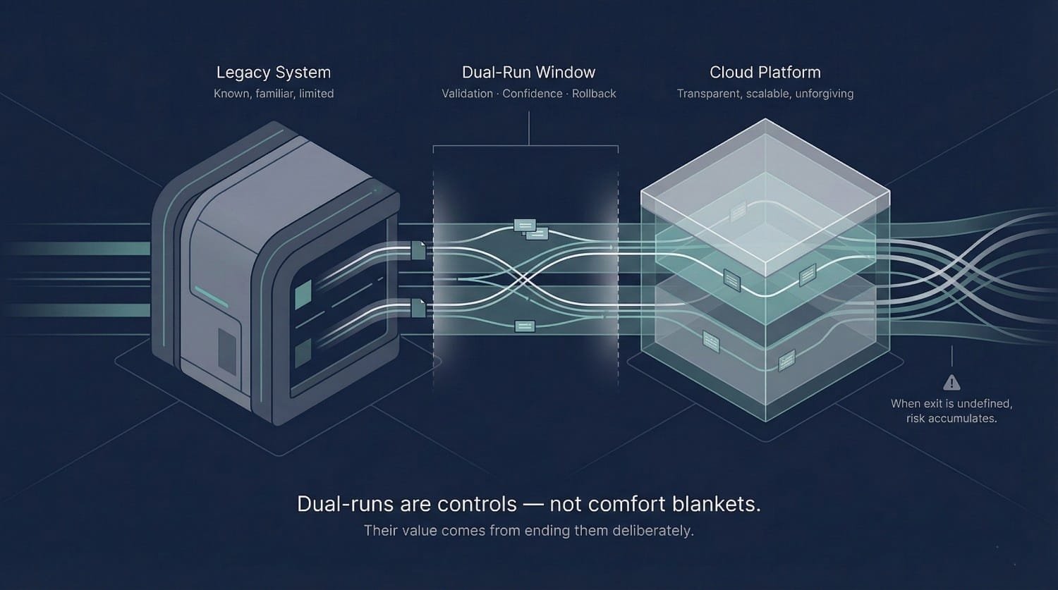 Legacy To Cloud Dual Run Diagram