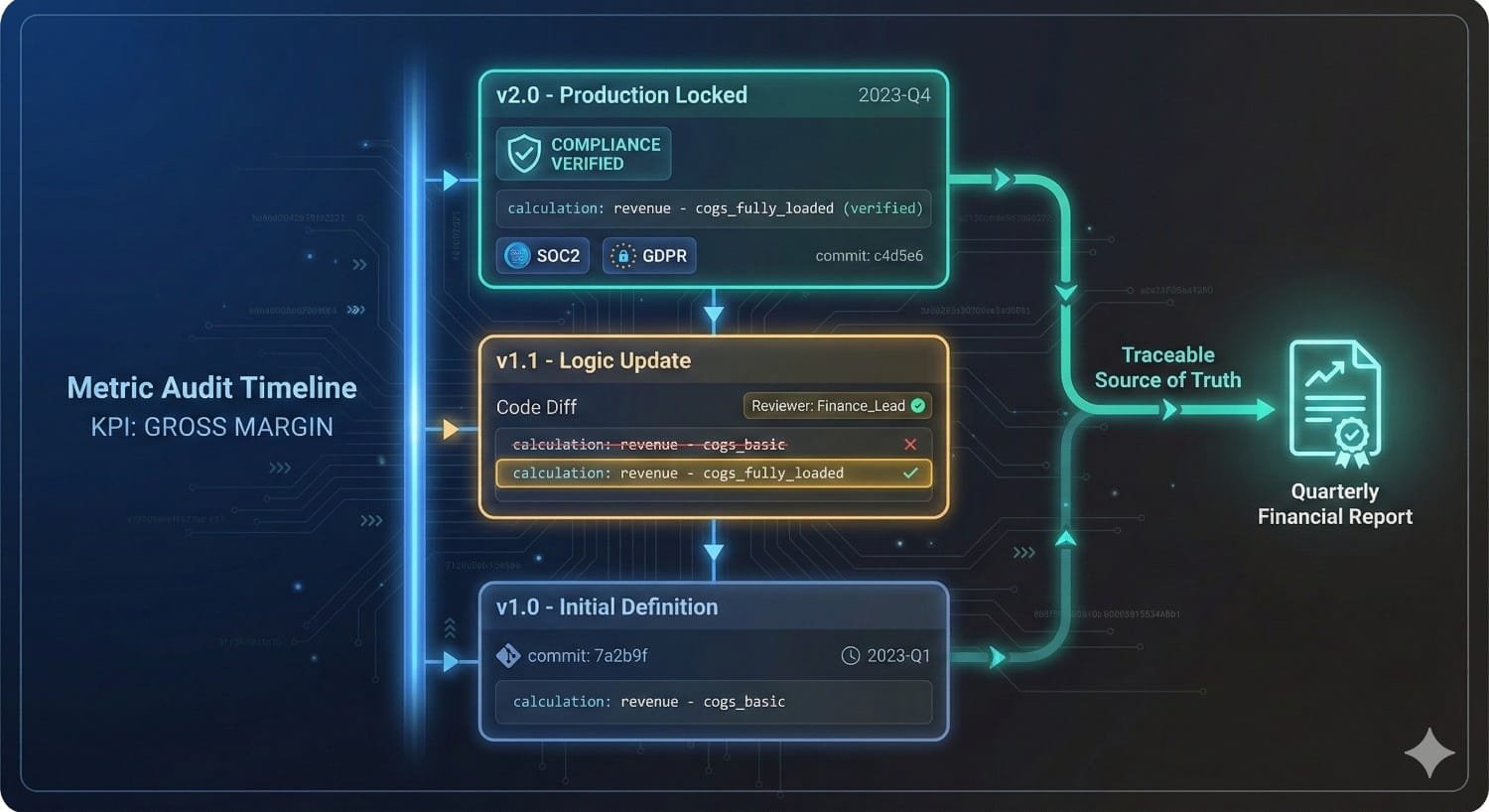 Metric Audit Timeline Flow