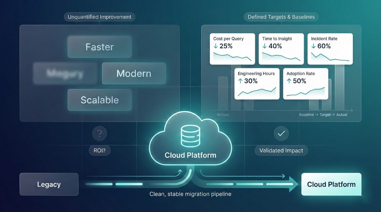 Migration Success Metrics Comparison