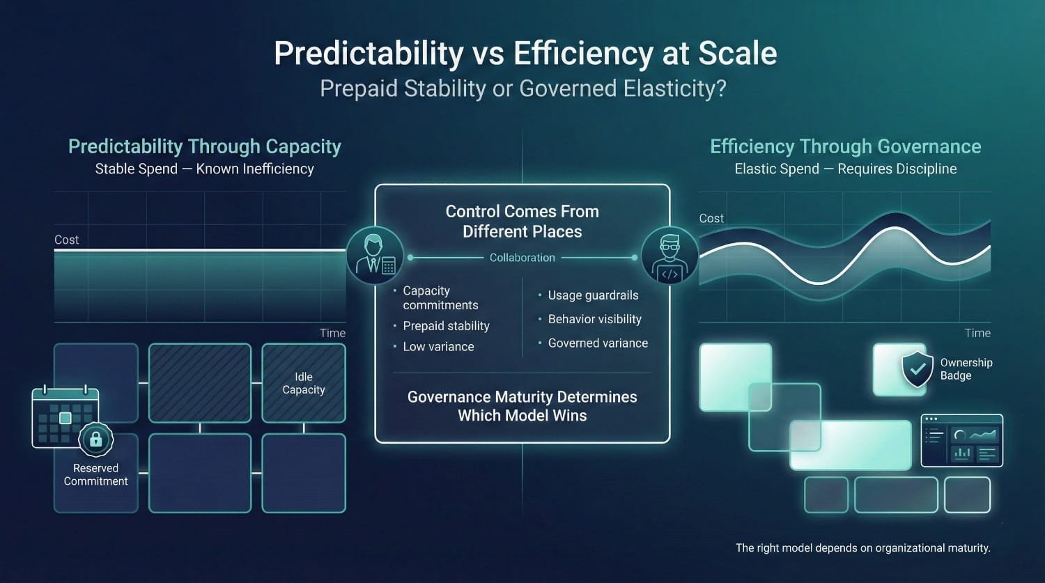 Predictability Vs Efficiency Comparison