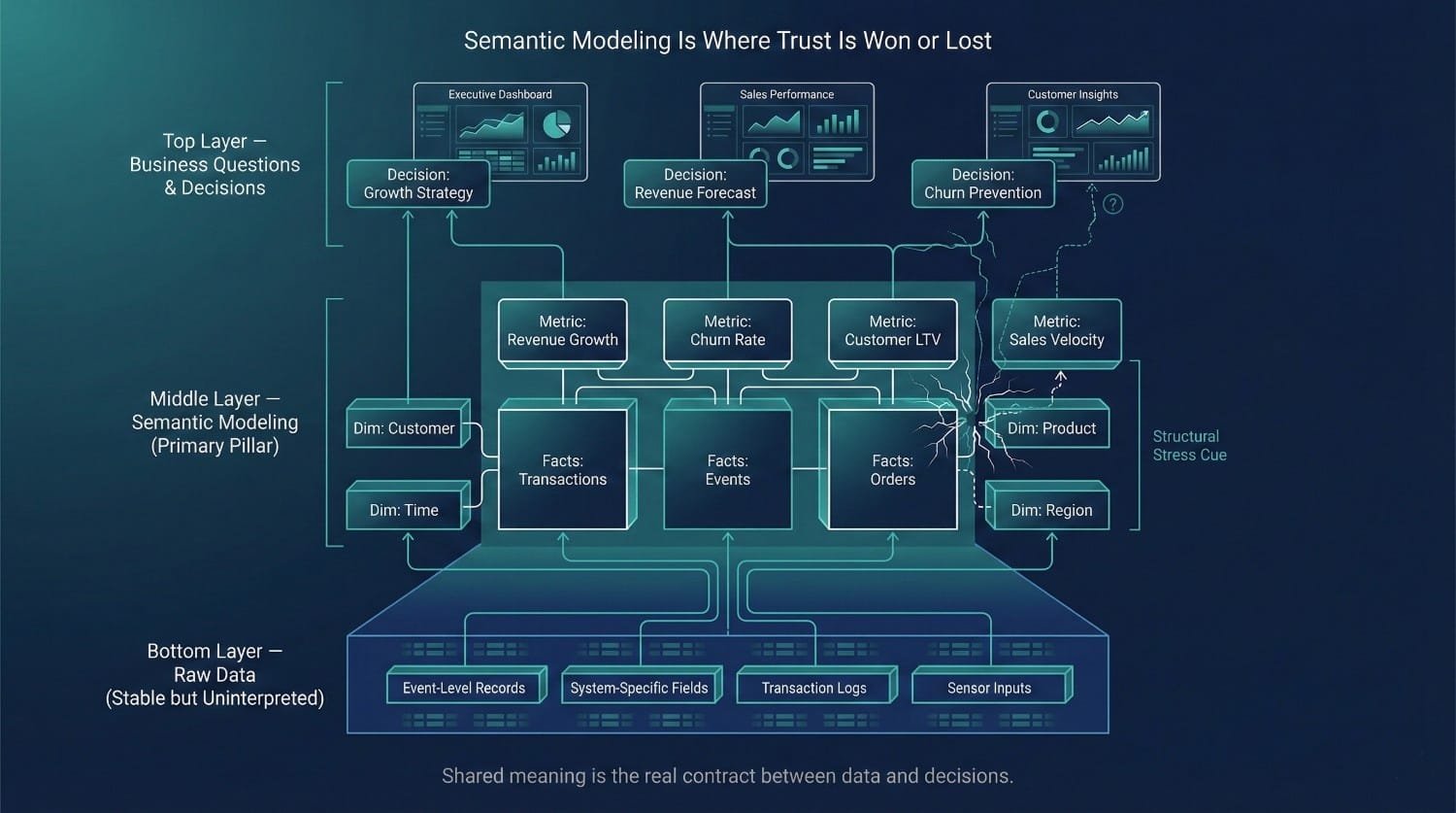 Semantic Modeling Data Architecture Diagram