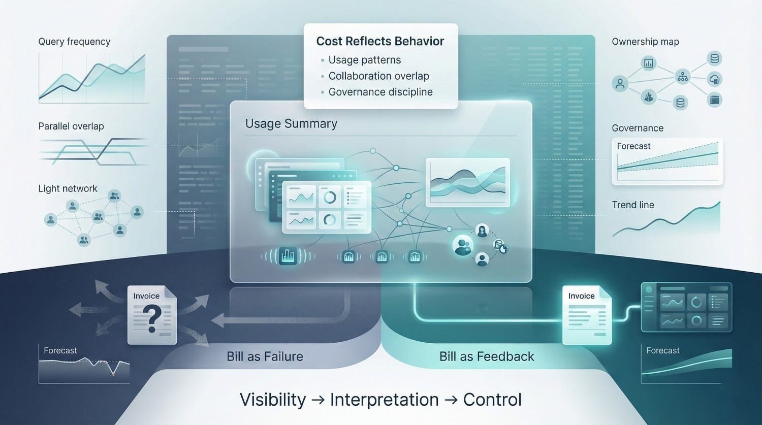 Snowflake Cost Usage Analysis Diagram