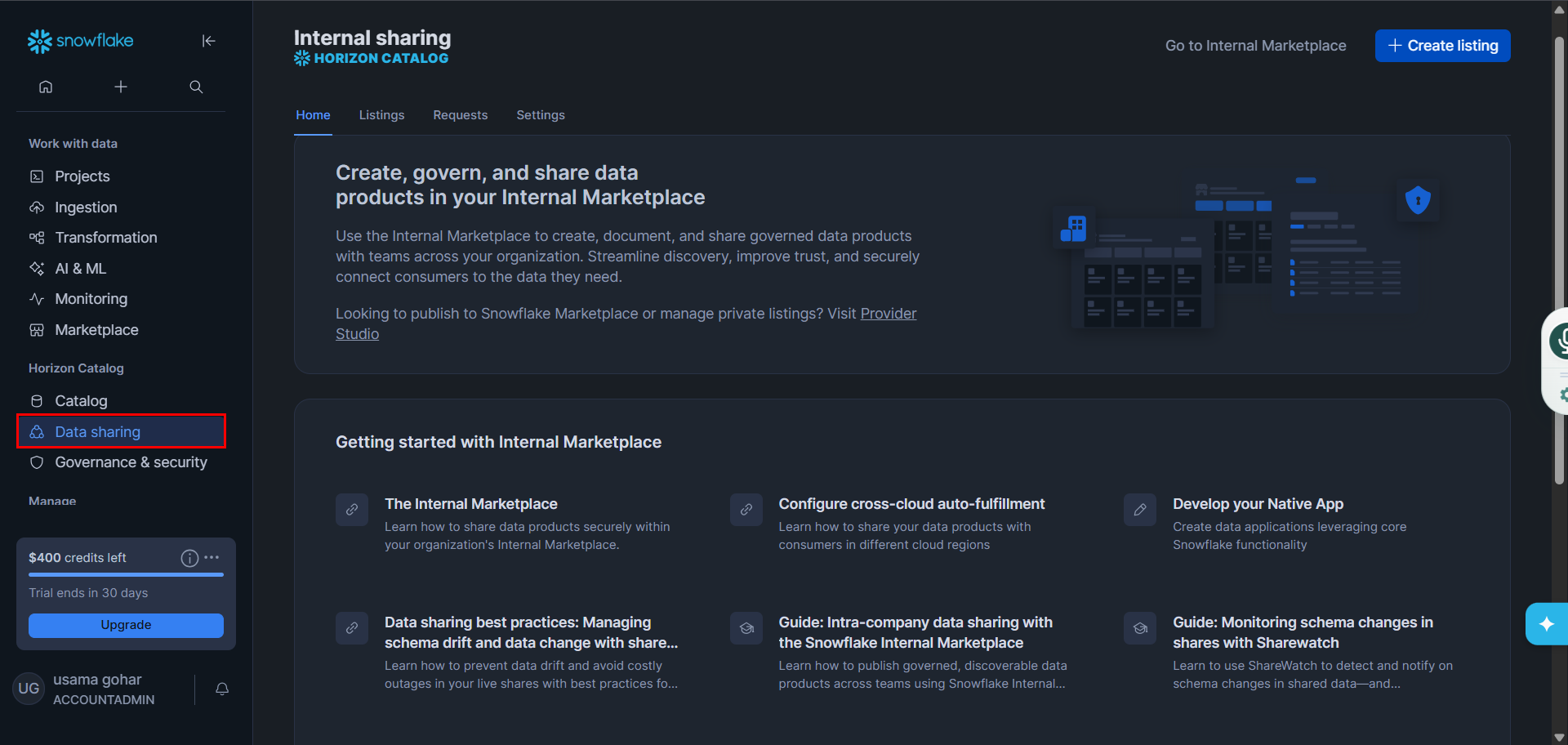 snowflake-datasharing